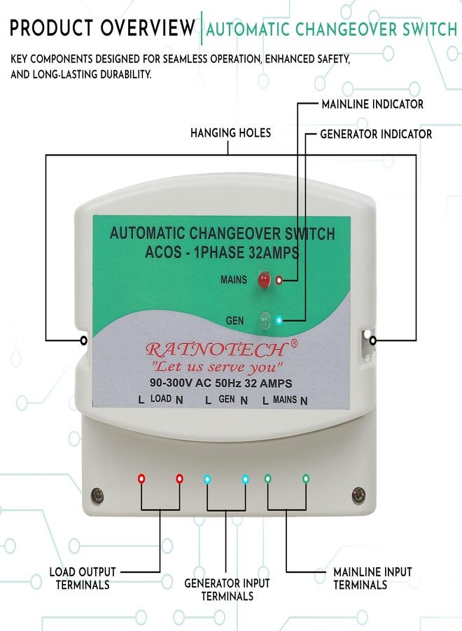 Ratnotech Automatic Changeover Switch 32Amps - Image 3